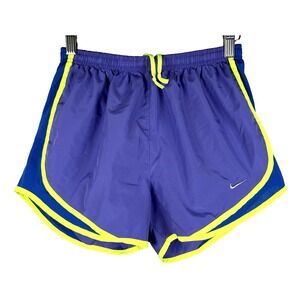 Nike Brief Lined Dri-Fit Running Shorts Swosh Side‎ Mesh Purple Women's Size S